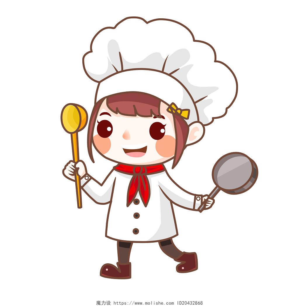 卡通Q版厨师原创素材